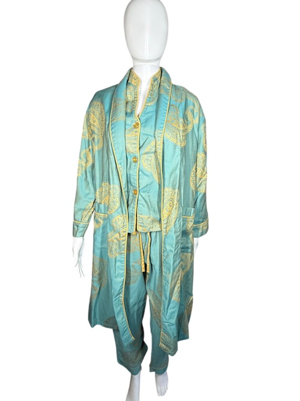 BedHead y2k Vintage Kimono Inspired Robe + Two Piece Pajama Set Small / Medium - Picture 15 of 15
